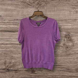 Lands' End Purple Women's Blouse, medium tall